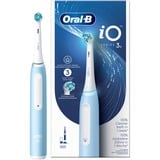 Braun Braun iO Series 3N, Spazzolino da denti elettrico blu, Adulto, Spazzolino a vibrazione, Cura quotidiana, Azzurro, Bianco, 2 min, Blu, Bianco