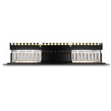 DeLOCK 66876 pezzo di pannello 1U, Patch Panel Nero, Cat6a, Nero, Metallo, 1U, 482,6 mm, 100 mm