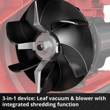 EINHELL Power X-Change Aspiratore per foglie a batteria VENTURRO 18/210, 18Volt, Soffiafoglie / Soffiante rosso/Nero