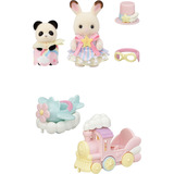EPOCH Sylvanian Families - Set gioco parco divertimenti Giro in treno, Giochi di costruzione 