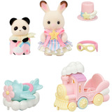 EPOCH Sylvanian Families - Set gioco parco divertimenti Giro in treno, Giochi di costruzione 