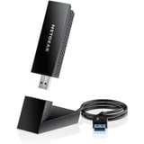 Netgear A8000 WLAN 1200 Mbit/s, Adattatore Wi-Fi Wireless, USB, WLAN, Wi-Fi 6E (802.11ax), 1200 Mbit/s, Nero