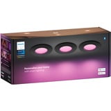 Philips Hue Hue White & Color Ambiance Slim lampada da incasso 90 mm, Luce LED Nero
