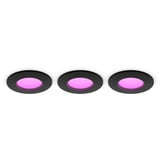 Philips Hue Hue White & Color Ambiance Slim lampada da incasso 90 mm, Luce LED Nero