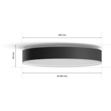 Philips Hue Lampada da soffitto White Ambiance Enrave L, Luce LED Nero