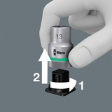 Wera 8100 SA 14 Set di cricchetti Zyklop Comfort, 1/4", Set di strumenti Nero/Verde