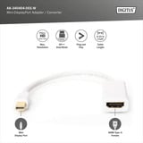Digitus Adattatore / convertitore Mini DisplayPort a HDMI bianco