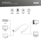 Digitus Adattatore / convertitore Mini DisplayPort a HDMI bianco