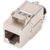 Digitus Modulo Keystone Cat. 8.1, schermato, Modulo di Keystone argento/Bianco