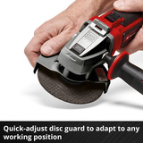 EINHELL Smerigliatrice angolare a batteria Power X-Change TE-AG 18/115 Q Li Solo, 18 Volt rosso/Nero