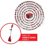 EINHELL Zappatrice a batteria Power X-Change GE-CR 18/20 Li E - Solo, 18 Volt, Hack rosso/Nero