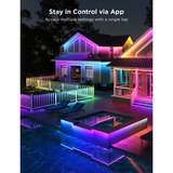 Govee Striscia luminosa LED RGBICWW per esterni, Striscia LED Striscia LED intelligente, Wi-Fi, Nero, Plastica, Multi, IP65