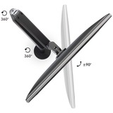HAGOR 8715 supporto da tavolo per Tv a schermo piatto 81,3 cm (32") Nero Scrivania, Base per monitor grigio scuro, Morsa, 9 kg, 38,1 cm (15"), 81,3 cm (32"), 100 x 100 mm, Nero