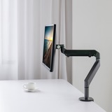 HAGOR 8715 supporto da tavolo per Tv a schermo piatto 81,3 cm (32") Nero Scrivania, Base per monitor grigio scuro, Morsa, 9 kg, 38,1 cm (15"), 81,3 cm (32"), 100 x 100 mm, Nero