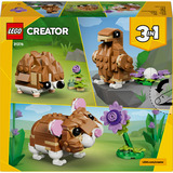 LEGO Creator 3-in-1 Tenero Criceto con Fiore, Giochi di costruzione 