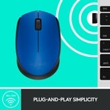 Logitech M171 Blue-K mouse Ambidestro RF Wireless Ottico 1000 DPI blu, Ambidestro, Ottico, RF Wireless, 1000 DPI, Blu