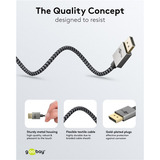 goobay Cavo DisplayPort 2.0/2.1 Slim argento/Nero