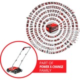 EINHELL Power X-Change Scarificatore a batteria GC-SC 18/28 Li-Solo, 18 Volt, Arieggiatore rosso/Nero