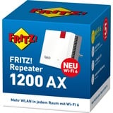 FRITZ! FRITZ!Repeater 1200 AX, Ripetitore Repeater 1200 AX, 3000 Mbit/s, IEEE 802.11a, IEEE 802.11ac, IEEE 802.11ax, IEEE 802.11g, IEEE 802.11n, Tipo F, Gigabit Ethernet, 10,100,1000 Mbit/s, Wi-Fi 6 (802.11ax)