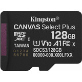 Kingston 128GB micSDXC Canvas Select Plus Gen3 150R A1 (Adattatore SD non incluso), Scheda di memoria Nero, 128 GB, MicroSDXC, Classe 10, UHS-I, 150 MB/s, Class 1 (U1)