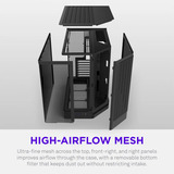 NZXT H6 RGB+ ( 2026 ) Tutto Nero, Chassis Tower Nero
