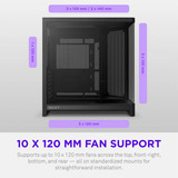 NZXT H6 RGB+ ( 2026 ) Tutto Nero, Chassis Tower Nero