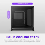 NZXT H6 RGB+ ( 2026 ) Tutto Nero, Chassis Tower Nero