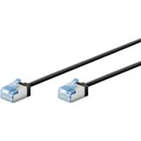 goobay Cavo patch ultraflessibile Cat.6a slim, U/FTP Nero