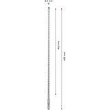 Bosch SDS plus-7X 1 pz, Trapano Martello perforatore, 8 mm, 465 mm, Mattone, Cemento, Calcestruzzo duro, Pietra naturale, Arenaria, Pietra, 40 cm, SDS-plus