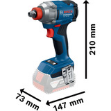 Bosch Set avvitatore a impulsi a batteria GDX 18 volt 285 Nm con 2 batterie 5,0 Ah e set di punte da 31 pezzi in L-BOXX, Set di strumenti boxed
