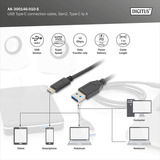 Digitus Cavo di collegamento USB 3.2 Gen 2 USB-A > USB-C Nero