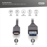 Digitus Cavo di collegamento USB 3.2 Gen 2 USB-A > USB-C Nero