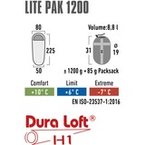 High Peak Sacco a pelo Lite Pak 1200 verde/Rosso