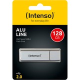 Intenso Alu Line 128 GB, Chiavetta USB argento