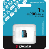 Kingston 1 TB microSDXC Canvas Go Plus Gen4 200R A2 U3 Confezione singola senza ADP, Scheda di memoria Nero, 1 TB, MicroSD, Classe 10, UHS-I, 200 MB/s, 160 MB/s