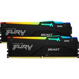 Kingston FURY DIMM 32 GB DDR5-6000 (2x 16 GB) Dual-Kit, Memoria Nero