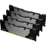 Kingston FURY FURY 128GB 3200MT/s DDR4 CL16 DIMM (Kit da 4) Renegade Black, Memoria Nero/Argento, 128 GB, 4 x 32 GB, DDR4, 288-pin DIMM