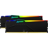 Kingston FURY FURY Beast 32 GB 5600 MT/s DDR5 CL36 DIMM (Kit da 2 moduli) RGB, Memoria Nero, 32 GB, 2 x 16 GB, DDR5, 288-pin DIMM