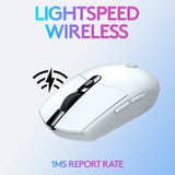 Logitech G305 mouse Mano destra RF senza fili + Bluetooth Ottico 12000 DPI, Mouse da gioco bianco, Mano destra, Ottico, RF senza fili + Bluetooth, 12000 DPI, 400 fps, Bianco