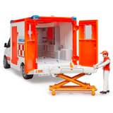 bruder MB Sprinter Ambulanza con autista, Veicolo modello rosso/Bianco