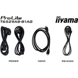 iiyama T6529AS-B1AG visualizzatore di messaggi Design chiosco 163,8 cm (64.5") LED Wi-Fi 420 cd/m² 4K Ultra HD Nero Touch screen Processore integrato Android 24/7, Monitor LED Nero (opaco), Design chiosco, 163,8 cm (64.5"), LED, 3840 x 2160 Pixel, Wi-Fi, 24/7