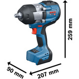 Bosch Avvitatore a impulsi a batteria GDS18V-1400 Professional solo, 18 Volt blu/Nero
