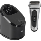 Braun Series 8 8567cc Rasoio Trimmer Nero, Argento argento/Nero, Rasoio, Nero, Argento, Batteria, Batteria integrata, 60 min, 1 h