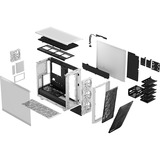 Fractal Design Meshify 2 RGB Bianco, Chassis Tower bianco, PC, Bianco, ATX, EATX, micro ATX, Mini-ITX, Acciaio, Vetro temperato, Multi, Ventole