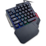 Inter-Tech KB-3035 tastiera USB QWERTY Nero, Keypad Nero, Mini, USB, QWERTY, LED RGB, Nero
