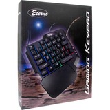 Inter-Tech KB-3035 tastiera USB QWERTY Nero, Keypad Nero, Mini, USB, QWERTY, LED RGB, Nero
