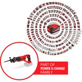 EINHELL TE-AP 18 Li Nero, Rosso, Scambiarsi sega rosso/Nero, Nero, Rosso, 2,2 cm, 10 cm, 6 mm, Batteria, 80 mm