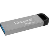 Kingston DataTraveler Drive Flash USB Kyson da 128GB, Chiavetta USB argento, 128 GB, USB tipo A, 3.2 Gen 1 (3.1 Gen 1), 200 MB/s, Senza coperchio, Argento