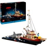 LEGO Ideas 21350 Lo Squalo, Kit Modellismo per Adulti da Costruire, Diorama da Collezione, Regalo Creativo per Uomo o Donna, Giochi di costruzione Kit Modellismo per Adulti da Costruire, Diorama da Collezione, Regalo Creativo per Uomo o Donna, Set da costruzione, 18 anno/i, Plastica, 1503 pz, 2,29 kg