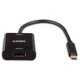 Lindy 43269 adattatore grafico USB 3840 x 2160 Pixel Nero, Convertitore Nero, USB tipo-C, Uscite Displayport, 3840 x 2160 Pixel